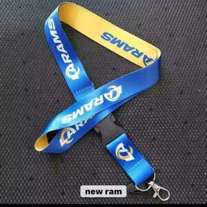LOS ANGELES RAMS NFL KEYCHAIN ID BADGE LANYARD